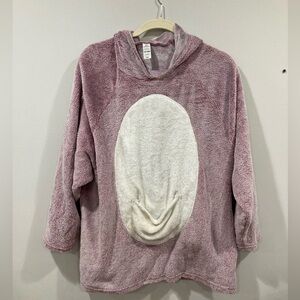 Justice Sleepwear Pajama Top Hooded with Animal Ears Kangaroo Donkey 16/18P XXL